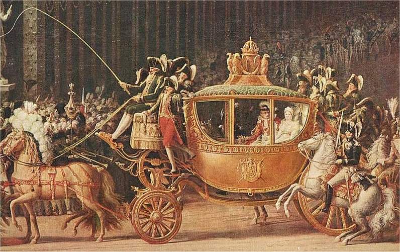 Mariage de l'empereur Napolon et de l'Impratrice Marie-Louise le 2 avril 1810, carte postale - collection particulire.