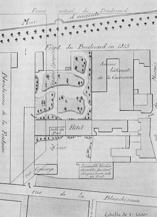 Lieu exact de l'htel Richmond en 1815, proprit du carrossier Simons par Winand Aerts